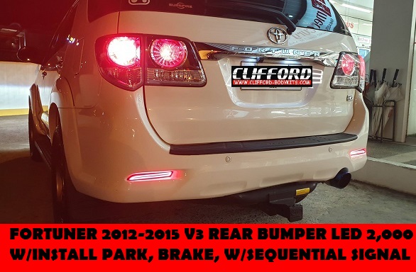 REAR BUMPER LED REFLECTOR FORTUNER 2012-2015 